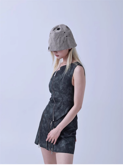 Sculpted Metal-Ring Bucket Hat　X3437