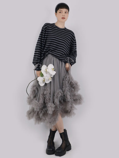 Fairy Air Puff Mesh Skirt X2838