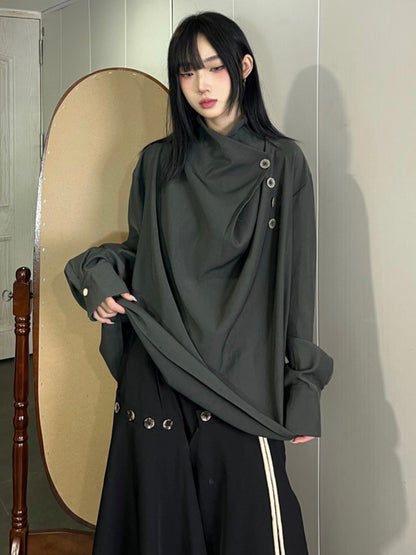 Loose asymmetrical shirt X2950