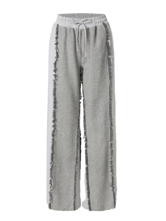 Faux wool cut-off sweatpants　X2986