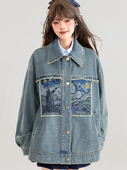 Art Denim Jacket　X3376
