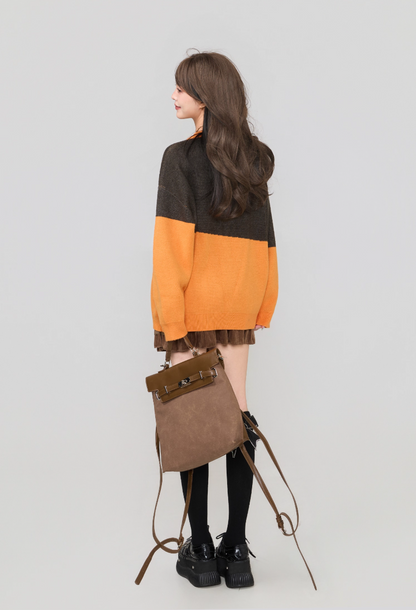 高級貓咪提花針織毛衣 X3451