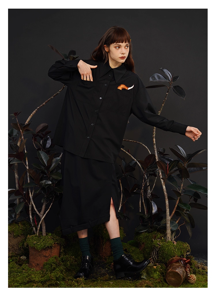 藝術刺繡男女通用襯衫 X3445