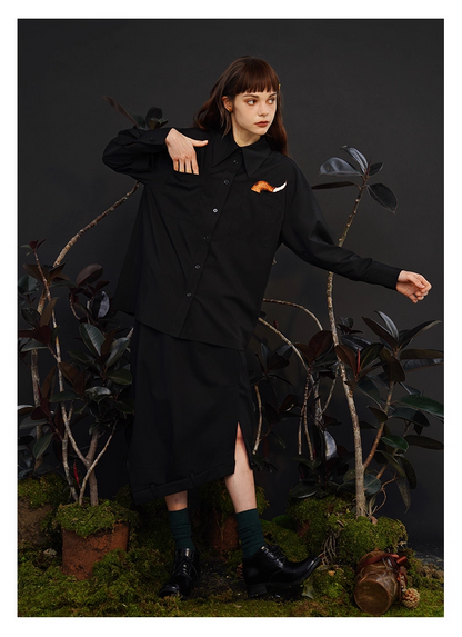 藝術刺繡男女通用襯衫 X3445