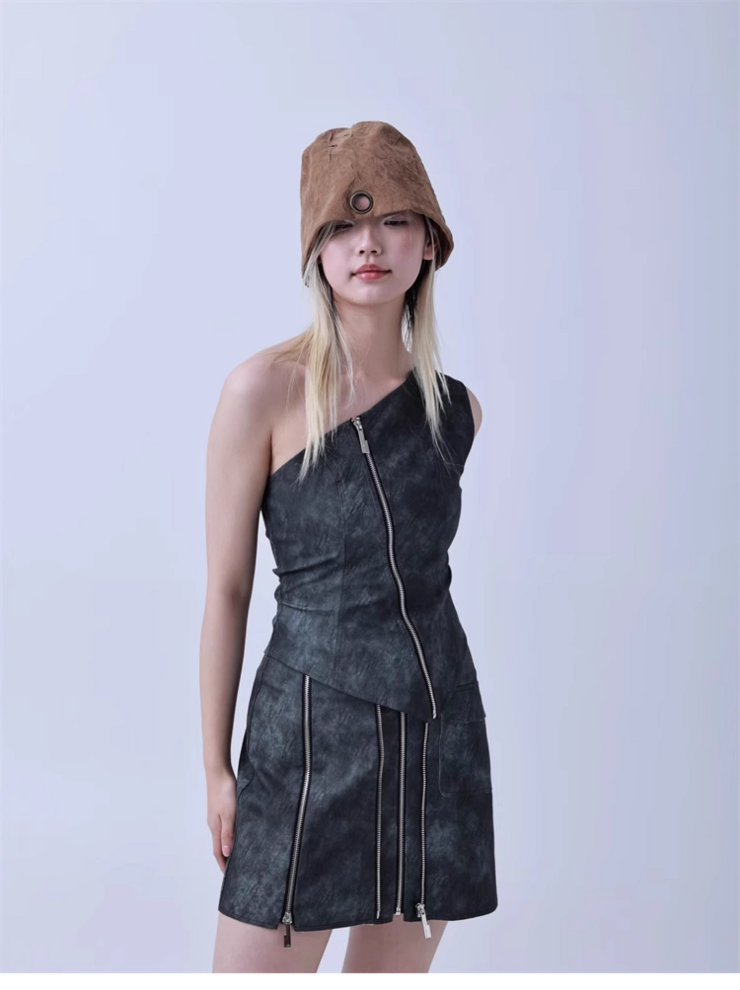 Sculpted Metal-Ring Bucket Hat　X3437