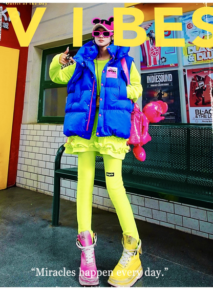 Royal Blue Ruffled Fleece Oversized Sweatshirt　X3407