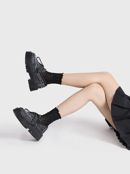 Platform Lace-Up Loafers　X3523