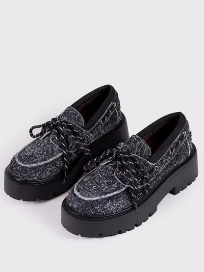 Platform Lace-Up Loafers　X3523