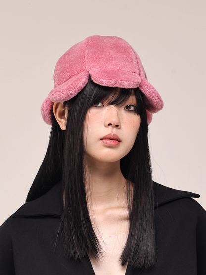 Fuzzy Flower Bucket Hat　X3433