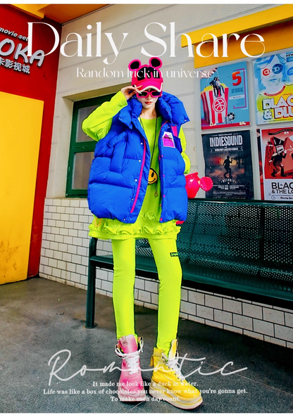 Royal Blue Ruffled Fleece Oversized Sweatshirt　X3407