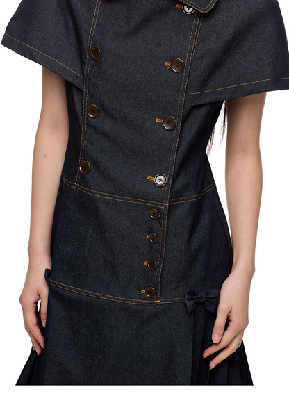 Vintage Denim Shirt Dress　X3332