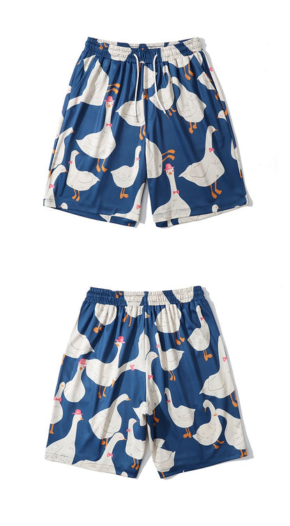 Duck print shorts X2813