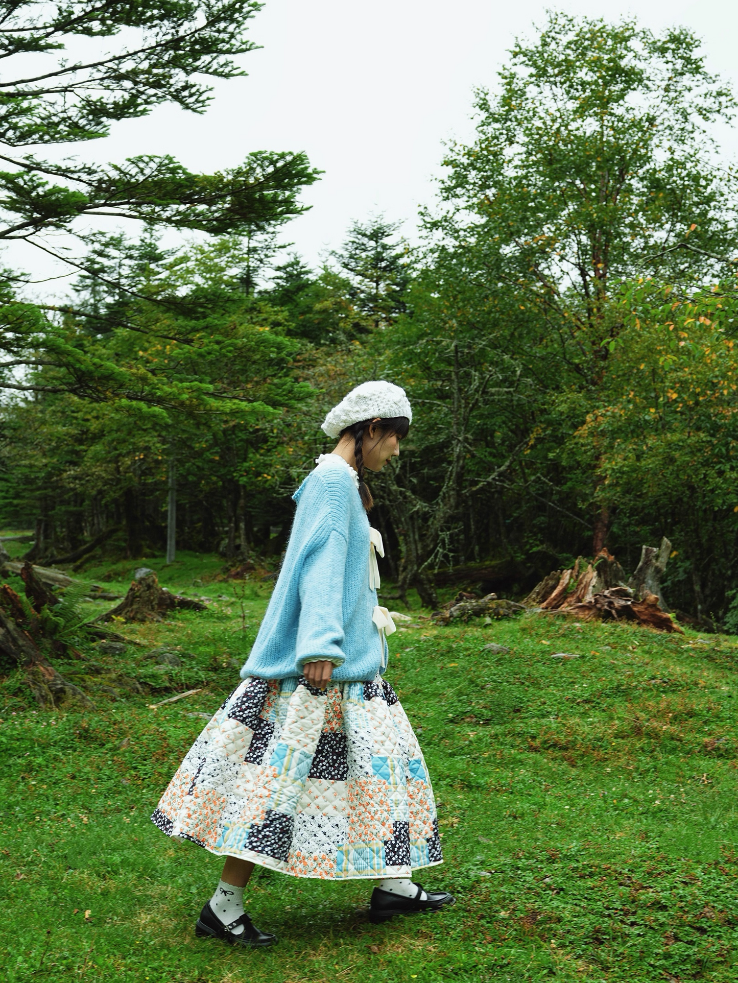 Padded Floral Puffy Skirt X3402