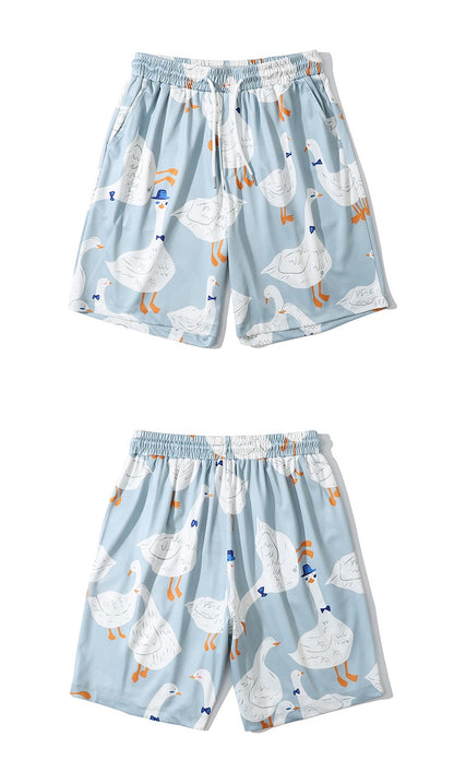 Duck print shorts X2813