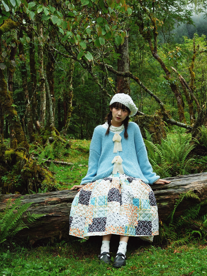 Padded Floral Puffy Skirt X3402