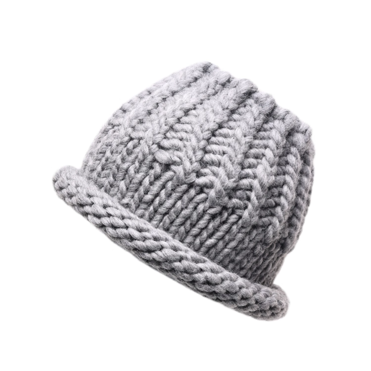 Icelandic Hand-Knitted Wool Beanie Neck Warmer　X3442