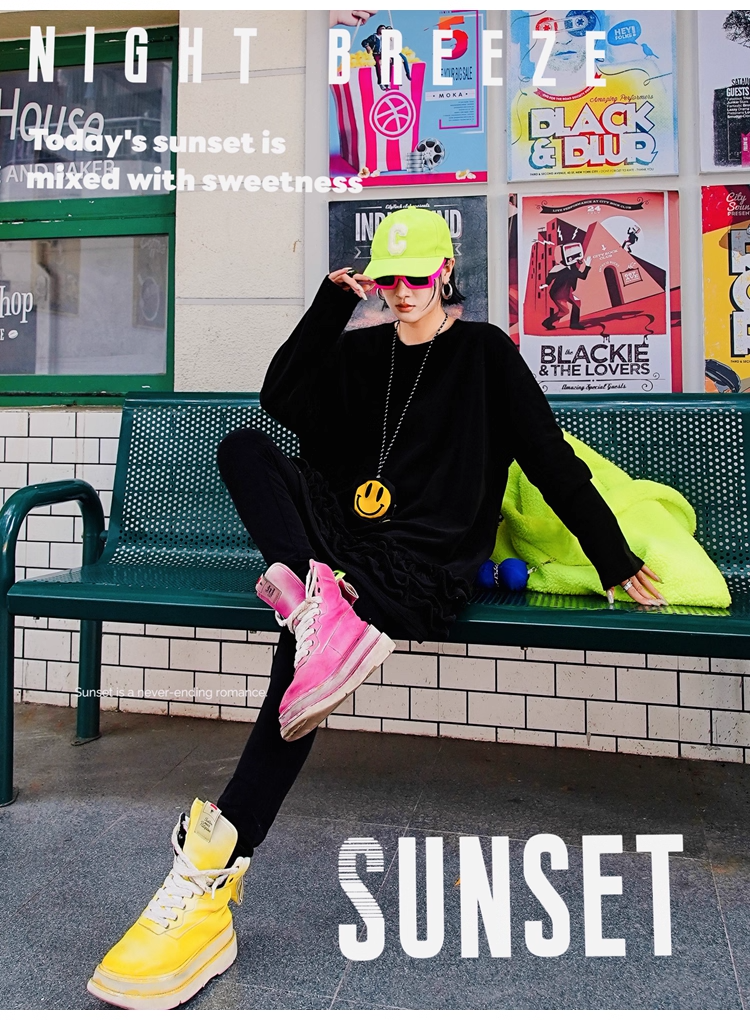 Royal Blue Ruffled Fleece Oversized Sweatshirt　X3407