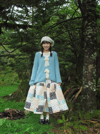 Padded Floral Puffy Skirt X3402