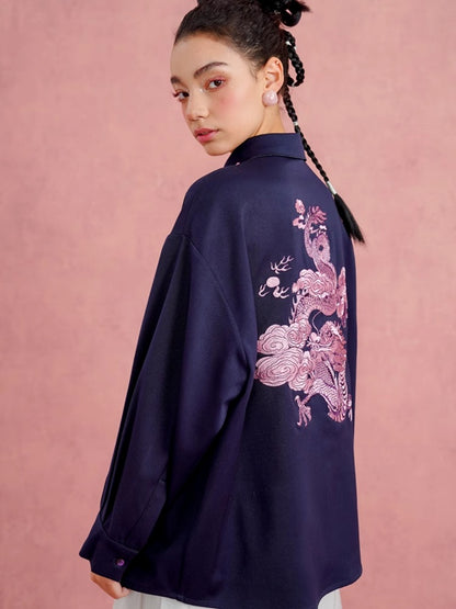 Dragon embroidery shirt X2655