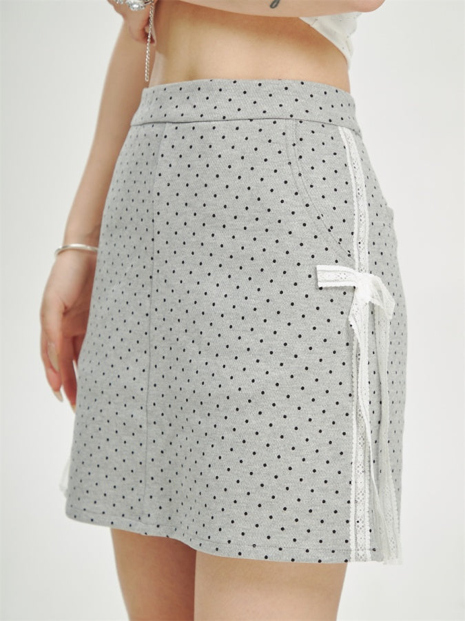 Polka dot mini skirt X2762