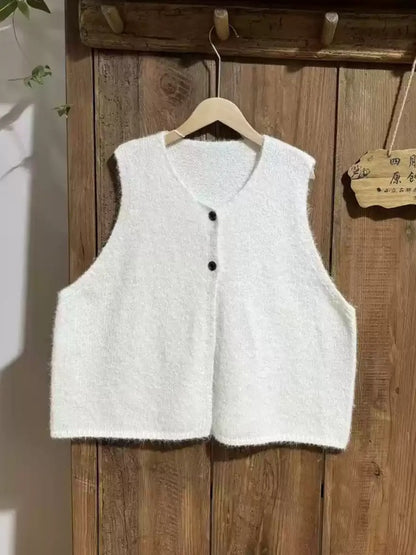 Round-necked knit vest X2961