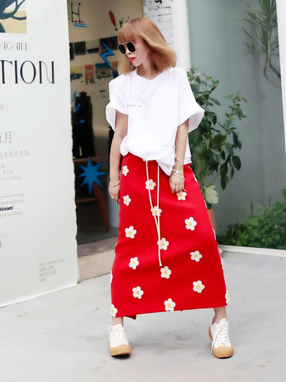 Flower Pattern Skirt X2842