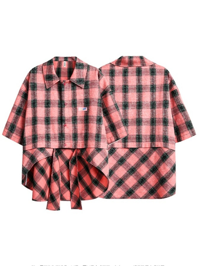 American Check Cropped Shirt X2746