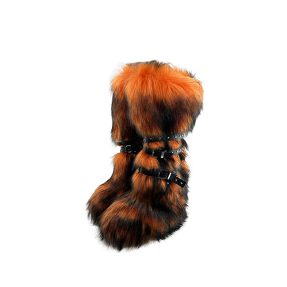 Fur Long Platform Snow Boots　X3423