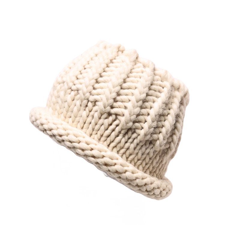 Icelandic Hand-Knitted Wool Beanie Neck Warmer　X3442