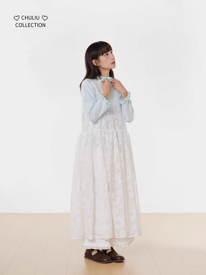 Flared Lace Layered Camisole Dress X3404