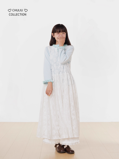 Flared Lace Layered Camisole Dress X3404