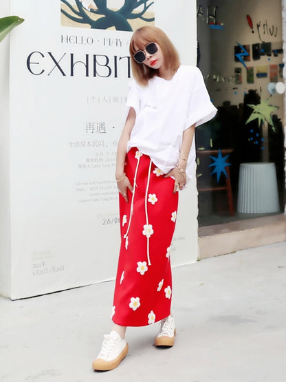 Flower Pattern Skirt X2842