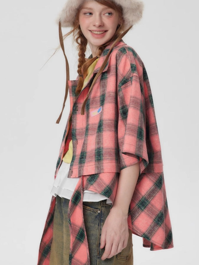 American Check Cropped Shirt X2746