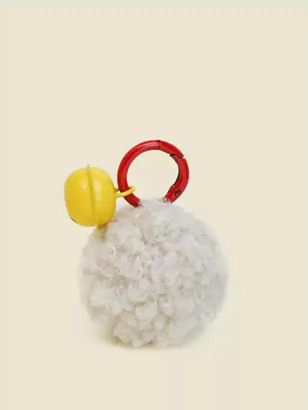 Plush bell keychain furball pendant　X3156