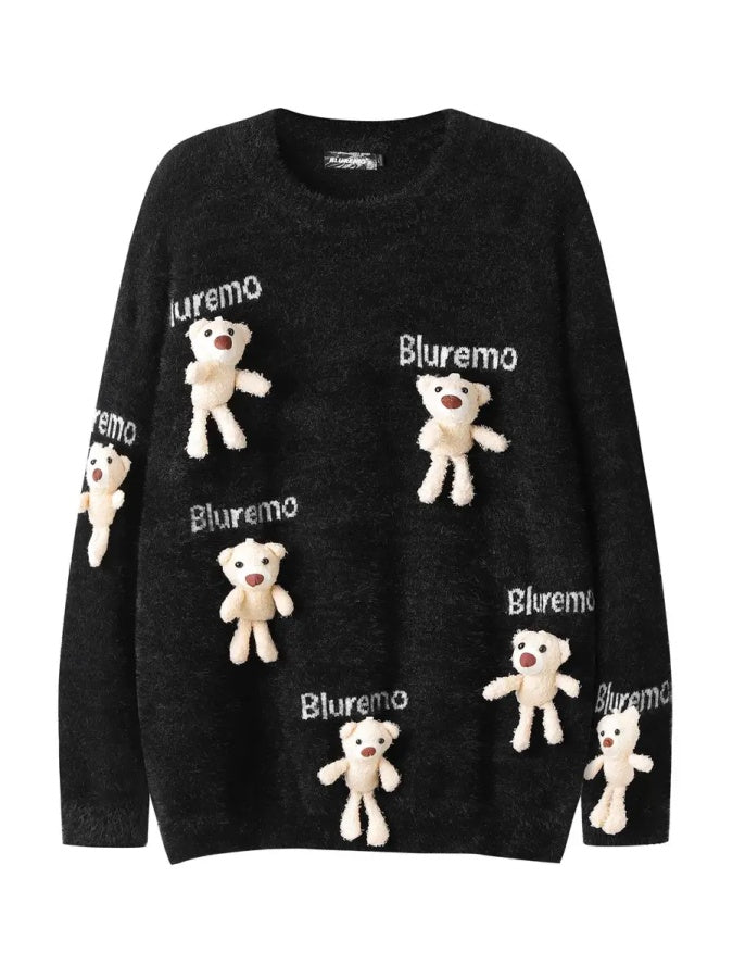 Bear Decoration Sweater　X2998