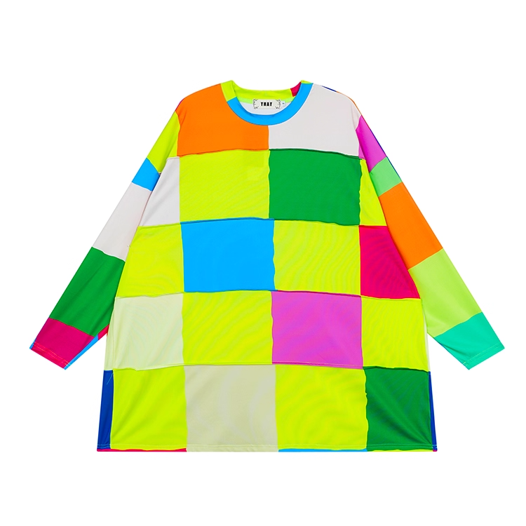 Colorblock Patchwork Logo Sweatshirt　X3431