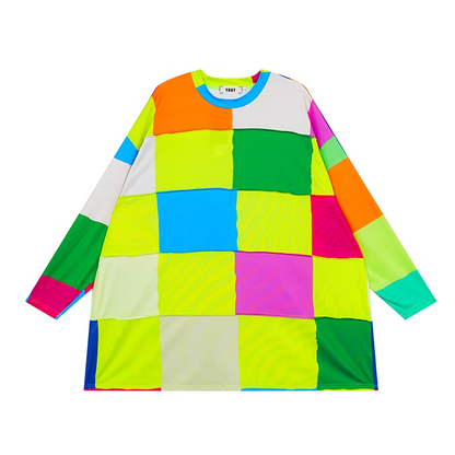 Colorblock Patchwork Logo Sweatshirt　X3431
