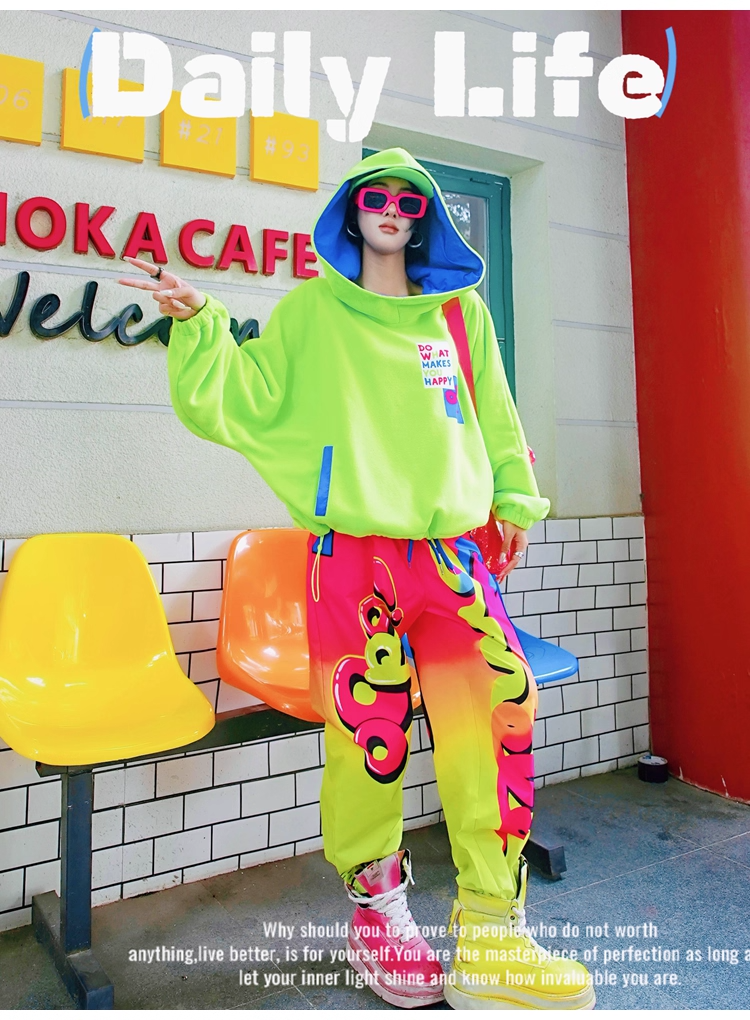 Letter Fleece Hoodie　X3410