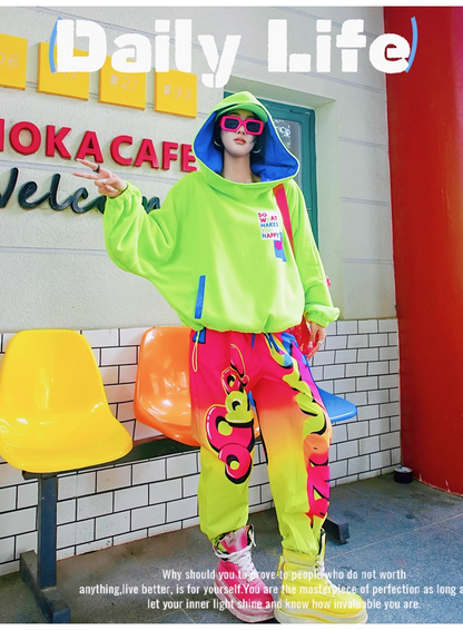 Letter Fleece Hoodie　X3410