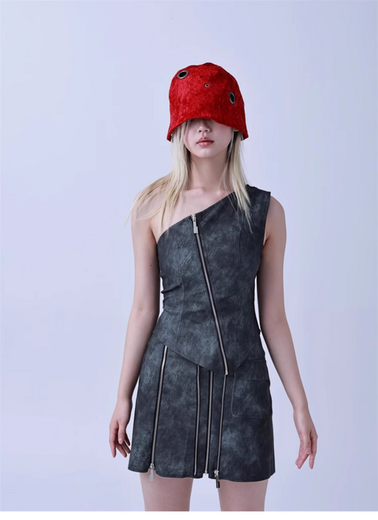 Sculpted Metal-Ring Bucket Hat　X3437