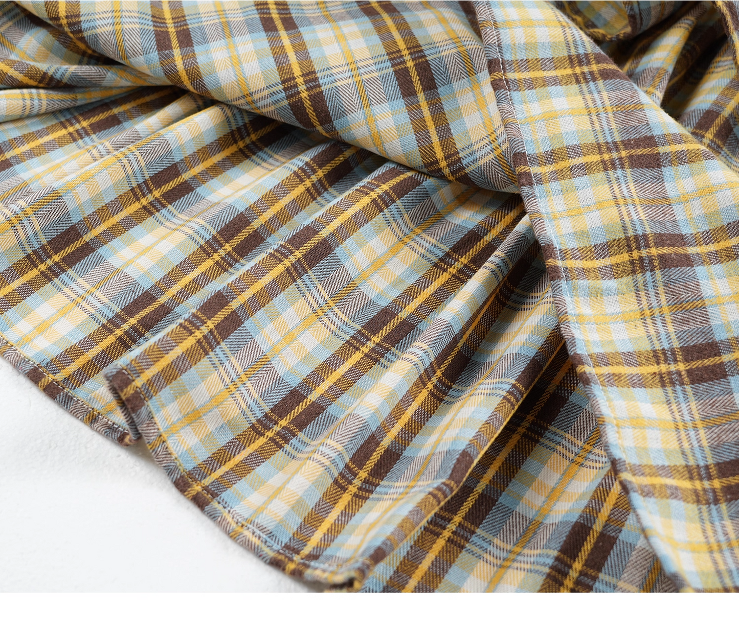 Autumn Winter Brushed Retro Check Tiered Skirt X3406