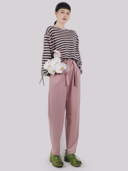 Center pleated tapered pants X2839