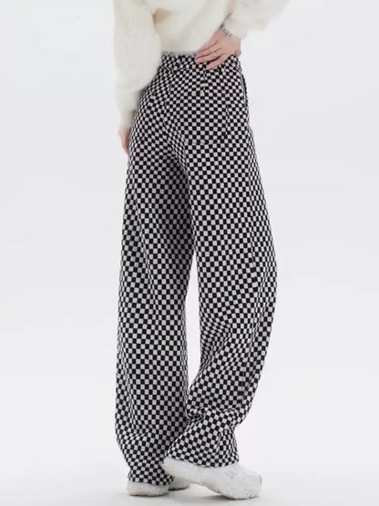 Check pattern pants X2943