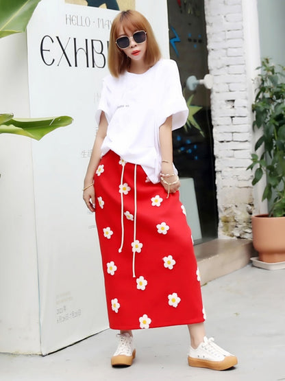 Flower Pattern Skirt X2842