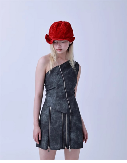 Retro Sculpted Brim Bucket Hat　X3438