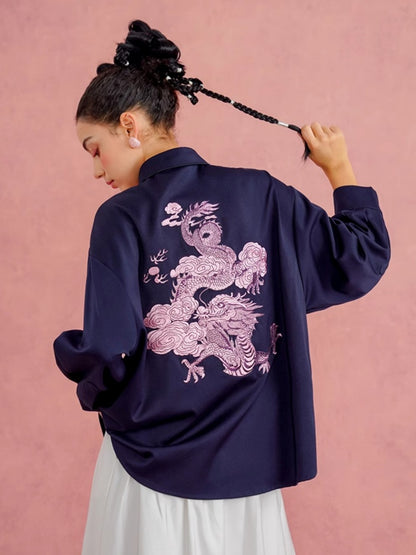 Dragon embroidery shirt X2655