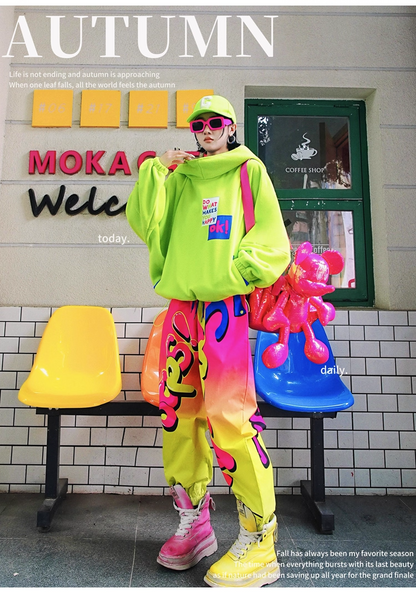 Letter Fleece Hoodie　X3410