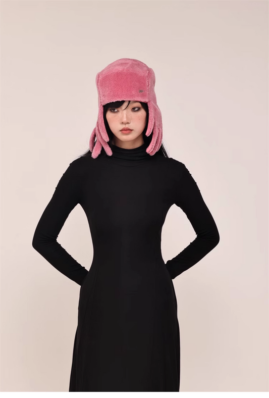 Barbie Pink Fur Ushanka Hat　X3436