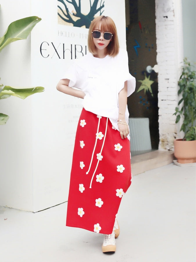 Flower Pattern Skirt X2842