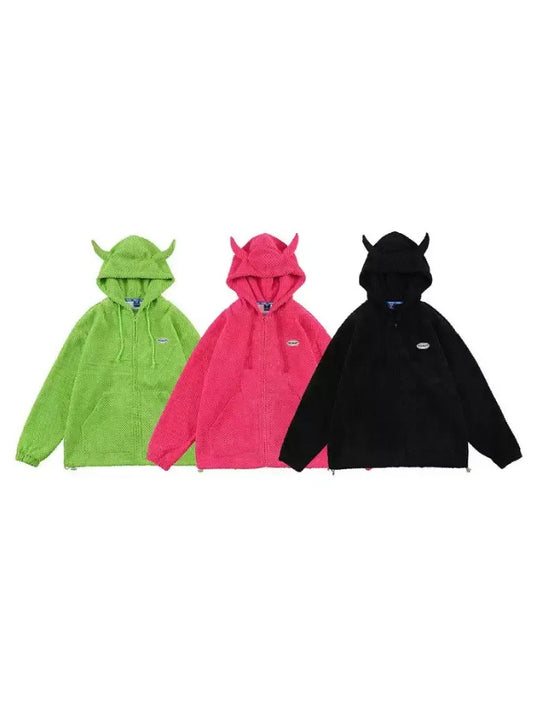 Horn Hooded Full Zip Hoodie X2868